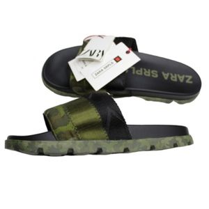 Zara Man Srpls Camouflage Camo Sandals 12/45